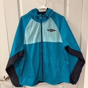 Authentic Champion Windbreaker - Teal, Blue, and Black (L)